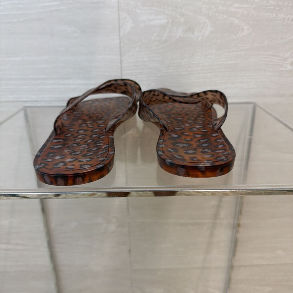 Matisse Anthropologie Cheetah Print Jelly Slides 8.0
