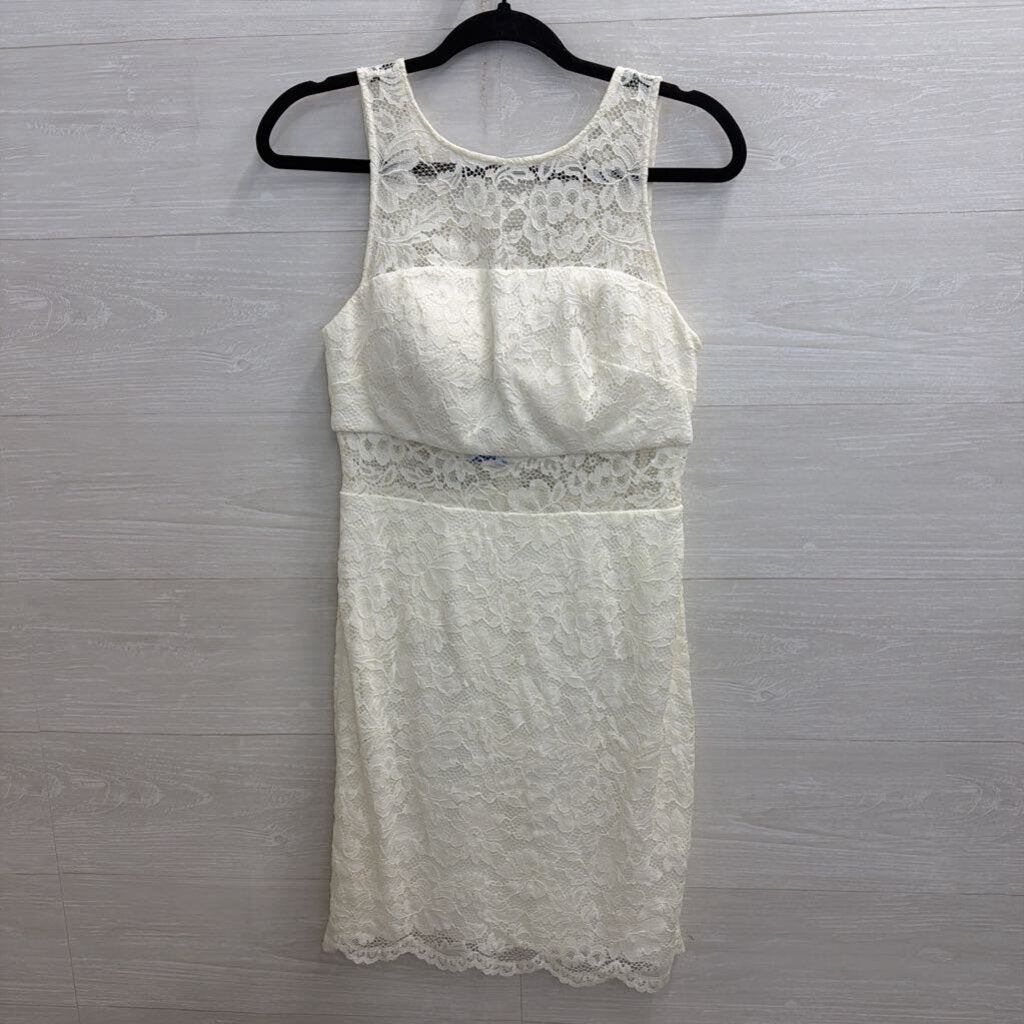 DB Studio Ivory Lace Sleeveless Dress 6