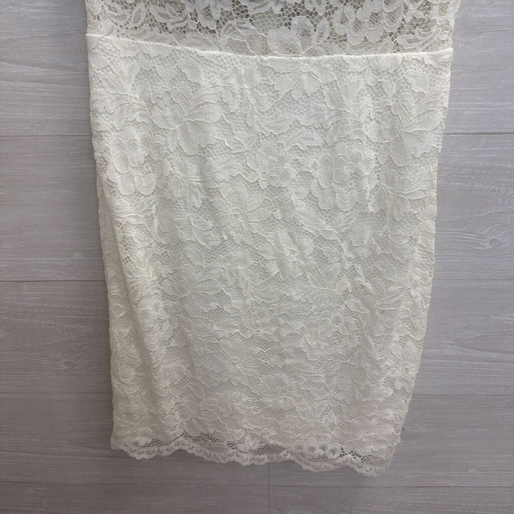 DB Studio Ivory Lace Sleeveless Dress 6