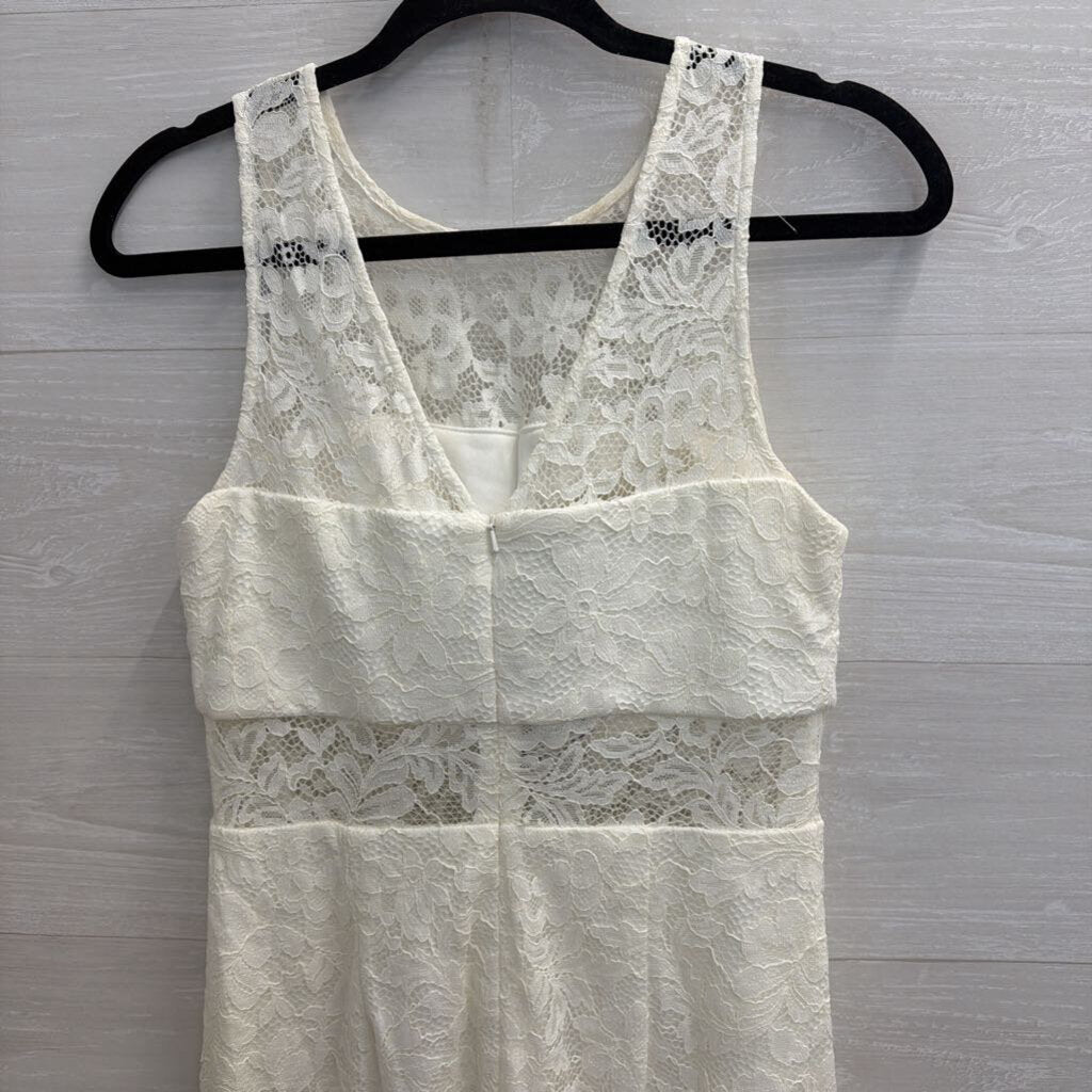 DB Studio Ivory Lace Sleeveless Dress 6
