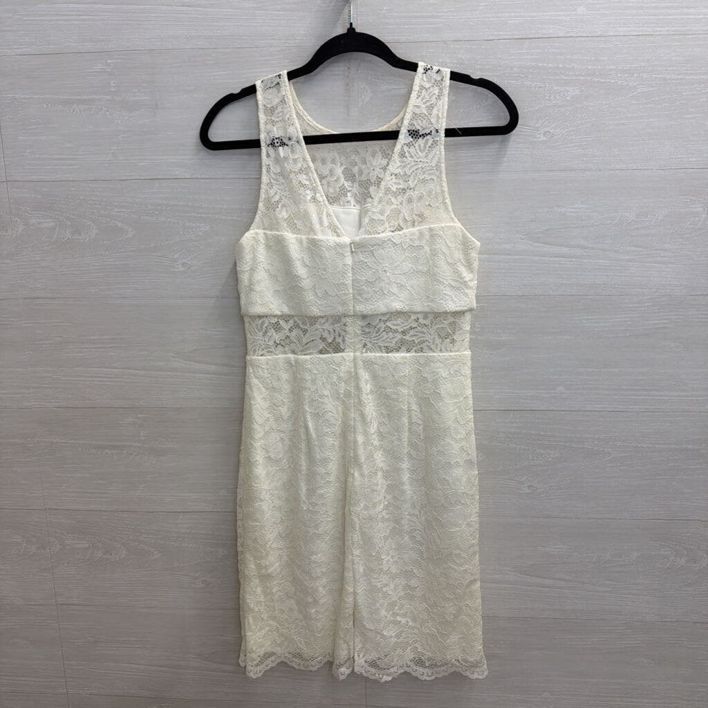 DB Studio Ivory Lace Sleeveless Dress 6