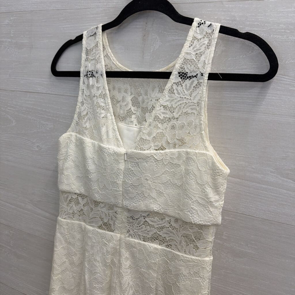 DB Studio Ivory Lace Sleeveless Dress 6