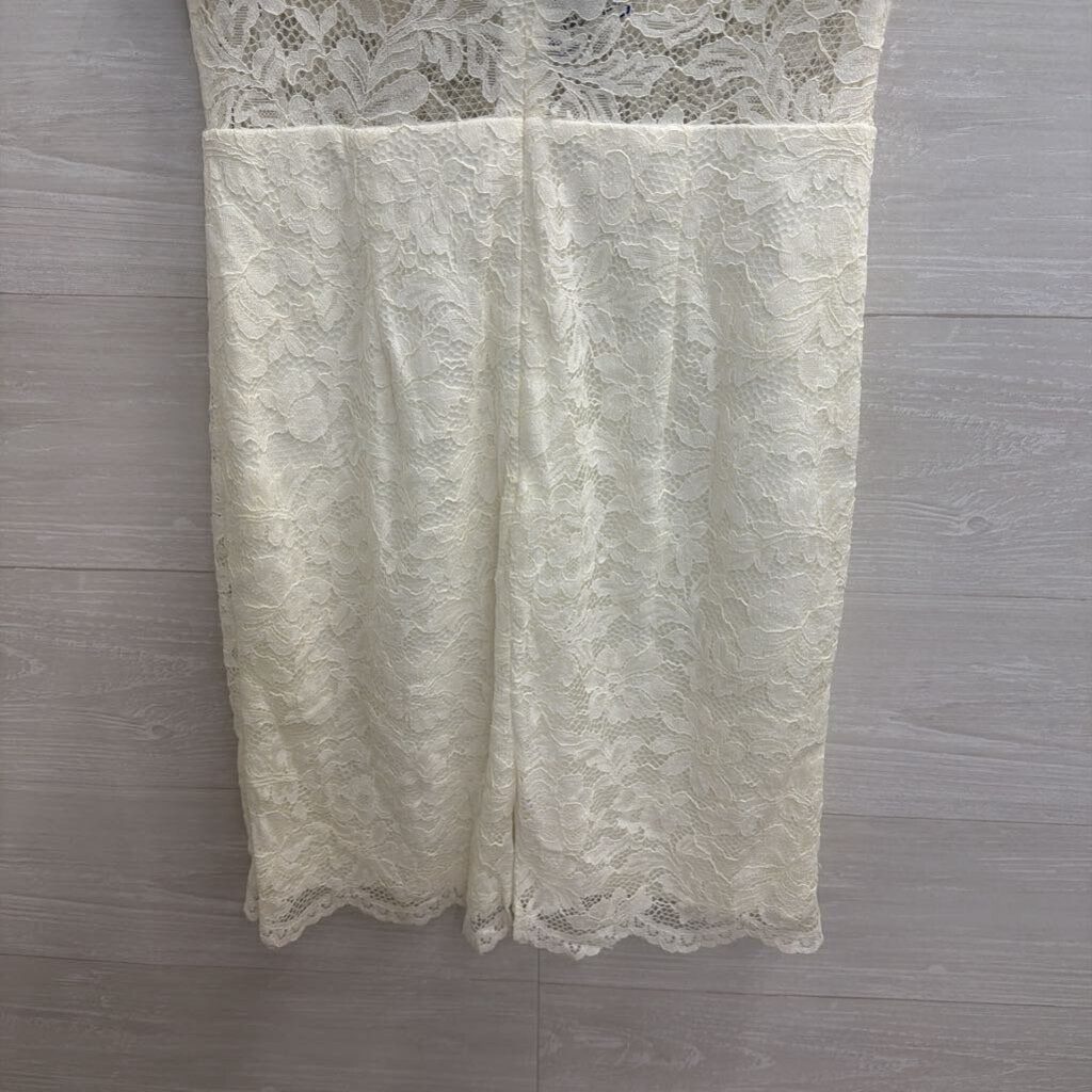 DB Studio Ivory Lace Sleeveless Dress 6