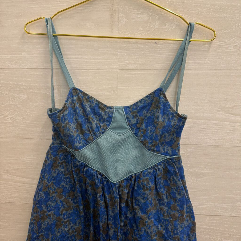 Free People Blue Print Corset Tank Dress 2
