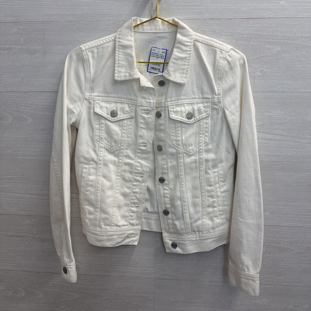 J Crew White Denim Jacket Small