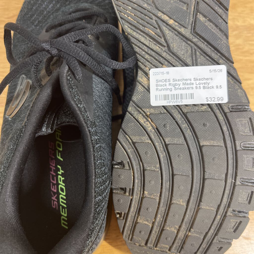 Skechers Black Rigby Made Lovely Running Sneakers 9.5