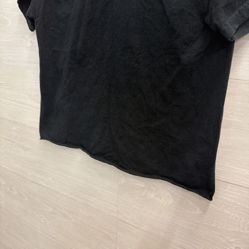 Grease Black/ White Cropped Short Sleeve Graphic Tee Small