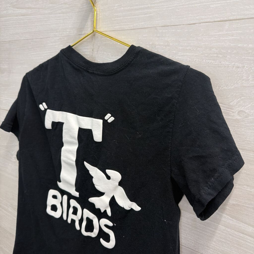 Grease Black/ White Cropped Short Sleeve Graphic Tee Small