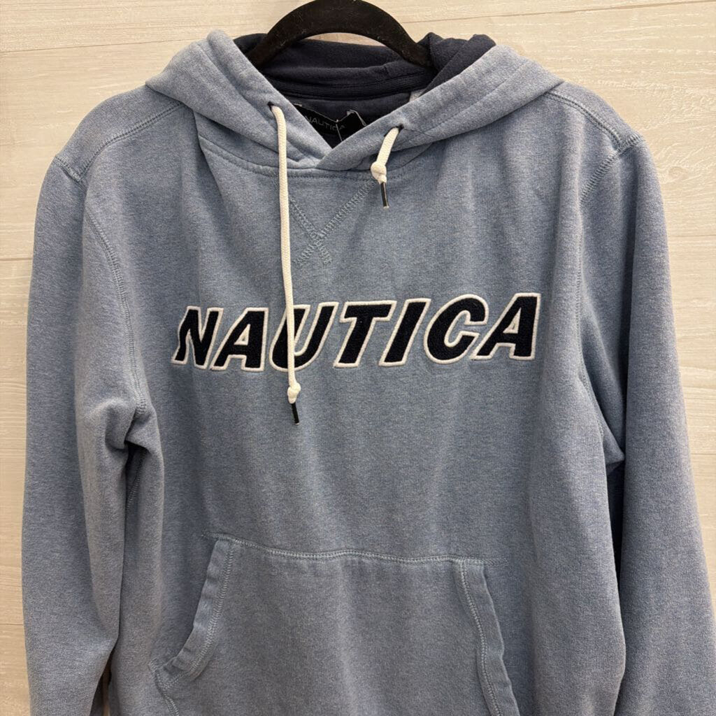 Nautica Blue Long Sleeve Hoodie Medium
