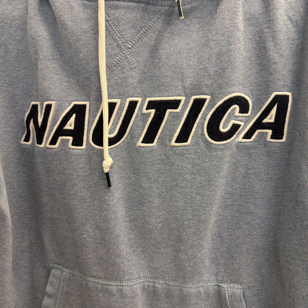Nautica Blue Long Sleeve Hoodie Medium