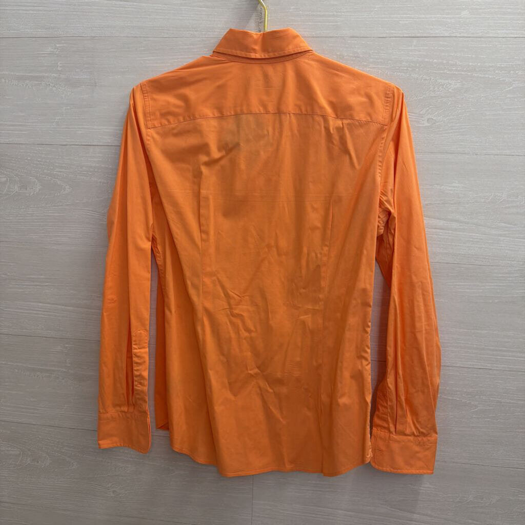 Ralph Lauren Orange Long Sleeve Button Down Top Medium