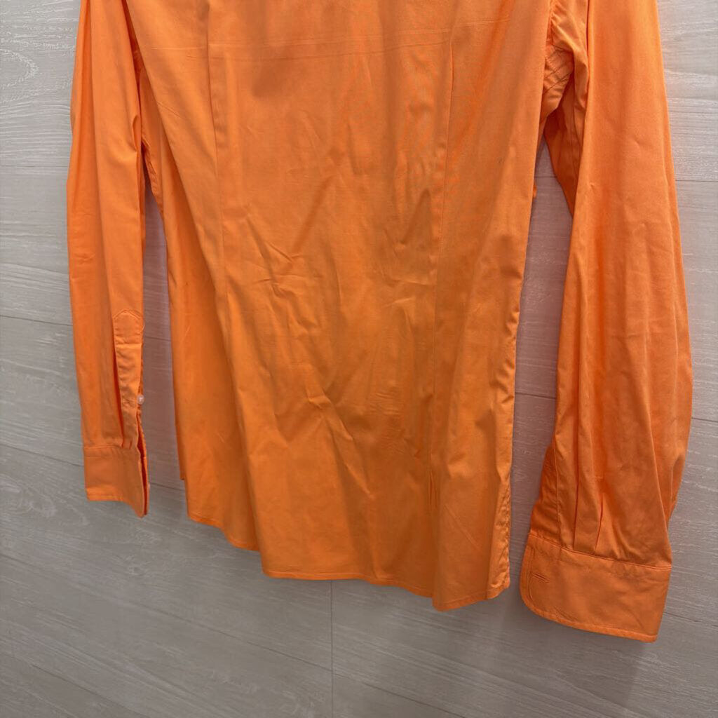 Ralph Lauren Orange Long Sleeve Button Down Top Medium