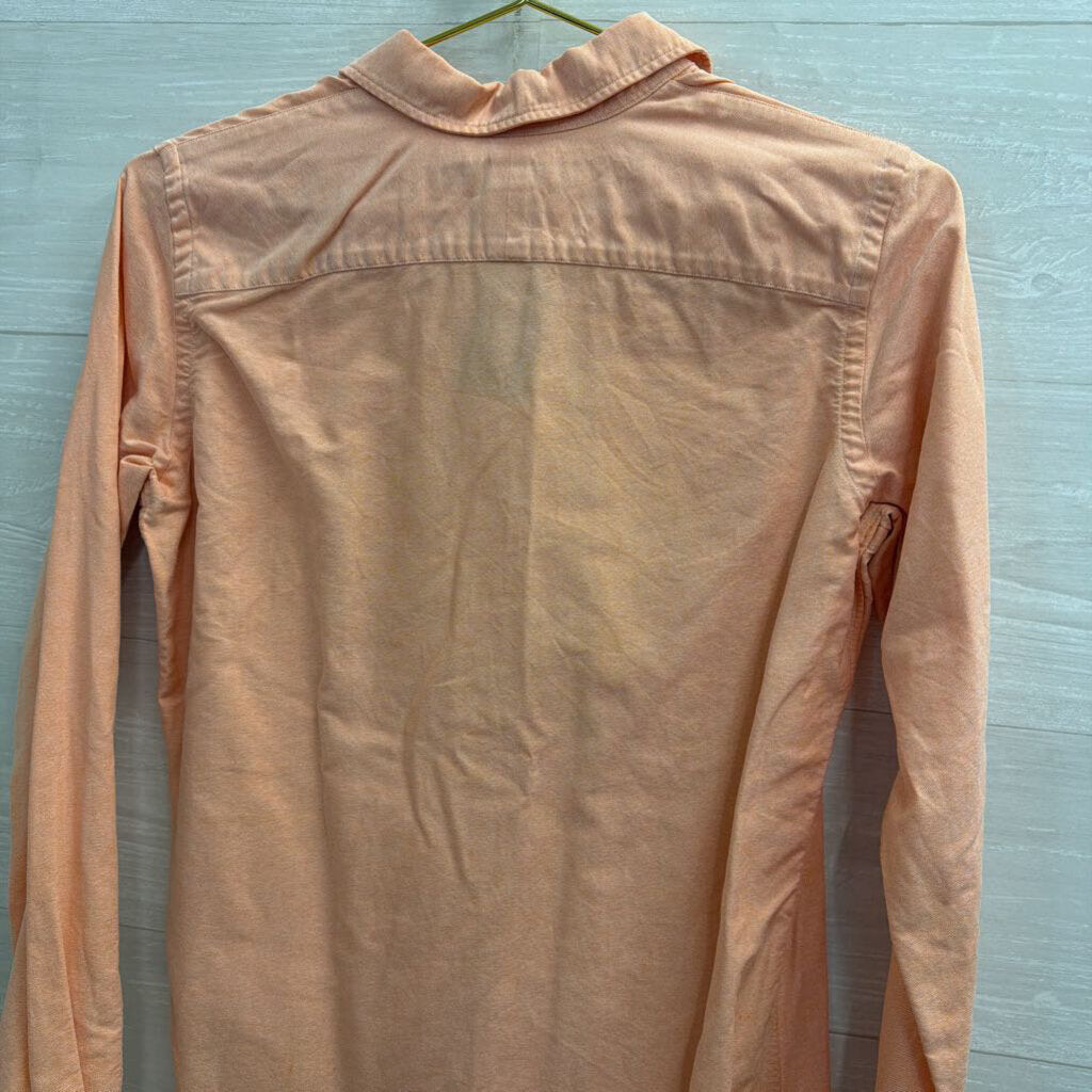 Ralph Lauren Peach Long Sleeve Button Down Top 10