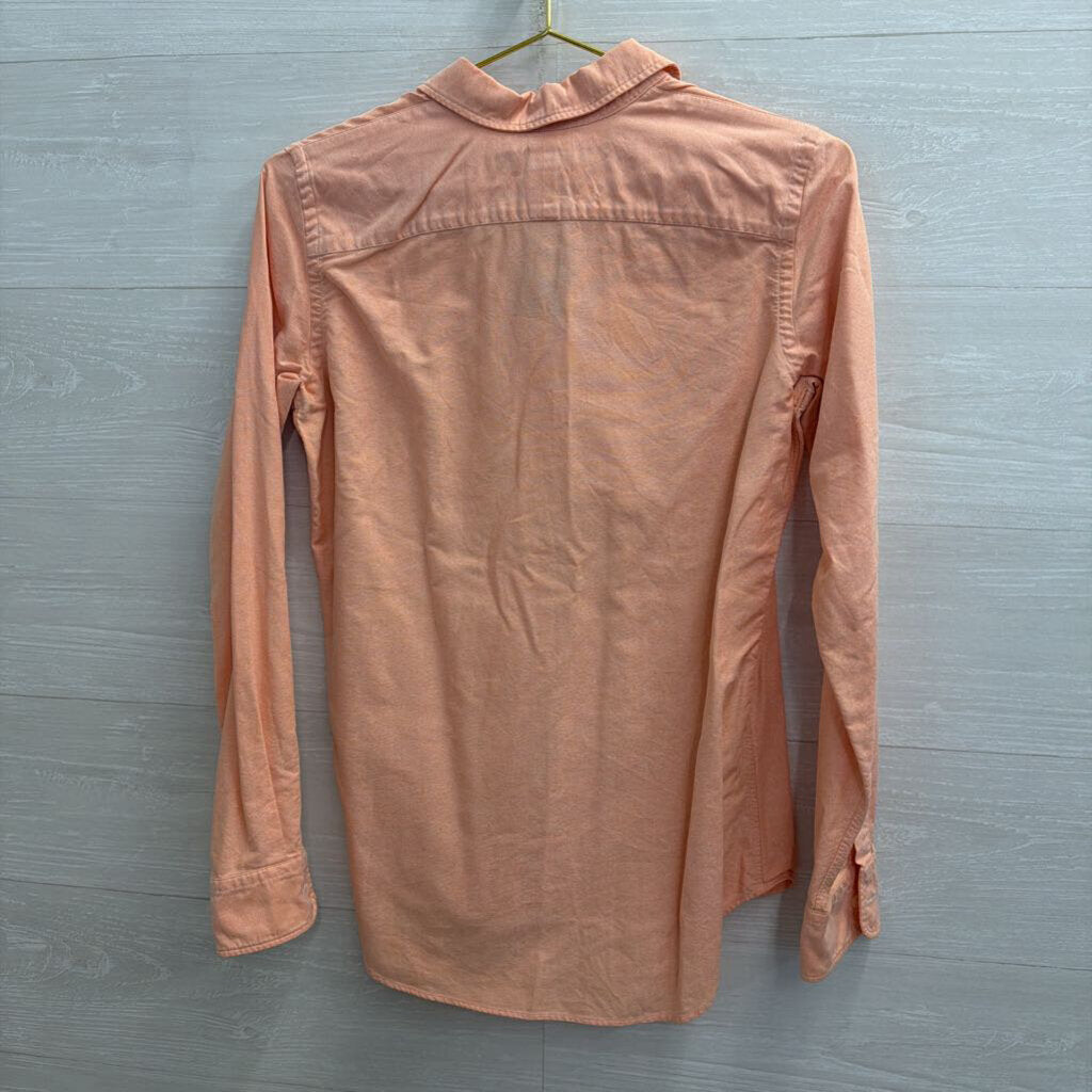 Ralph Lauren Peach Long Sleeve Button Down Top 10