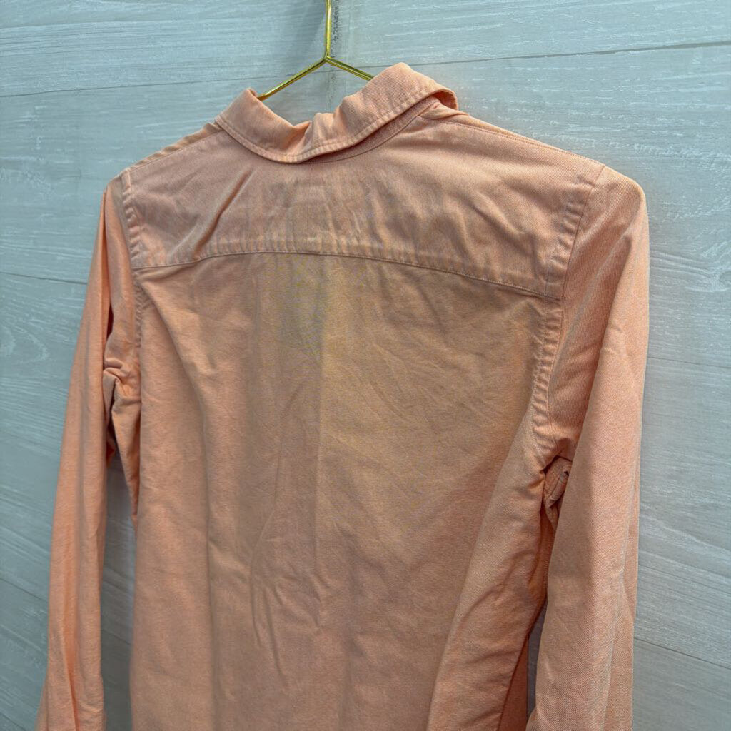 Ralph Lauren Peach Long Sleeve Button Down Top 10