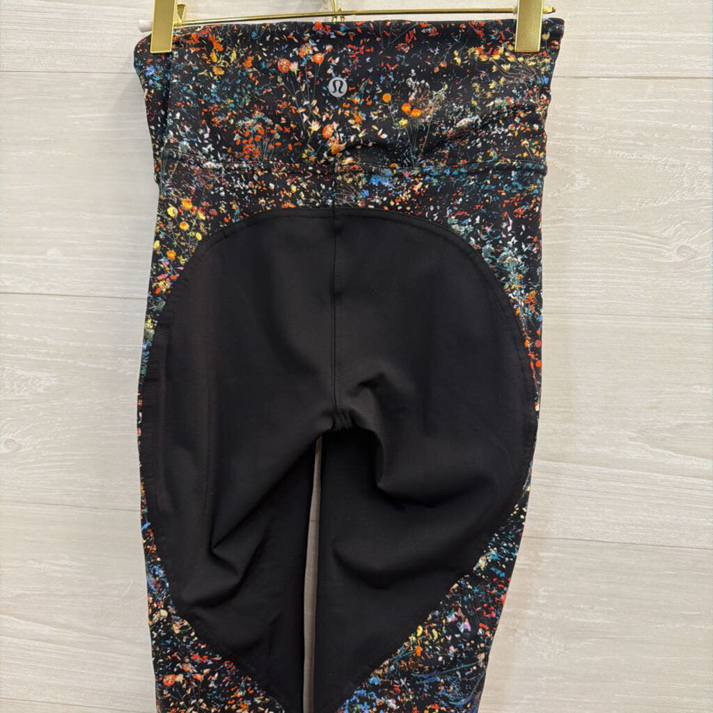 Lululemon Black/ Multi Print Leggings 4