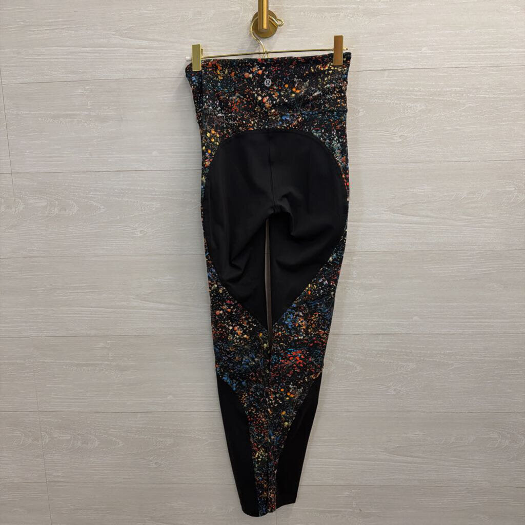 Lululemon Black/ Multi Print Leggings 4