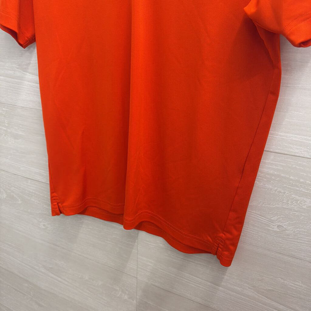 Under Armour Orange Virginia Cavaliers Short Sleeve Polo Top Small