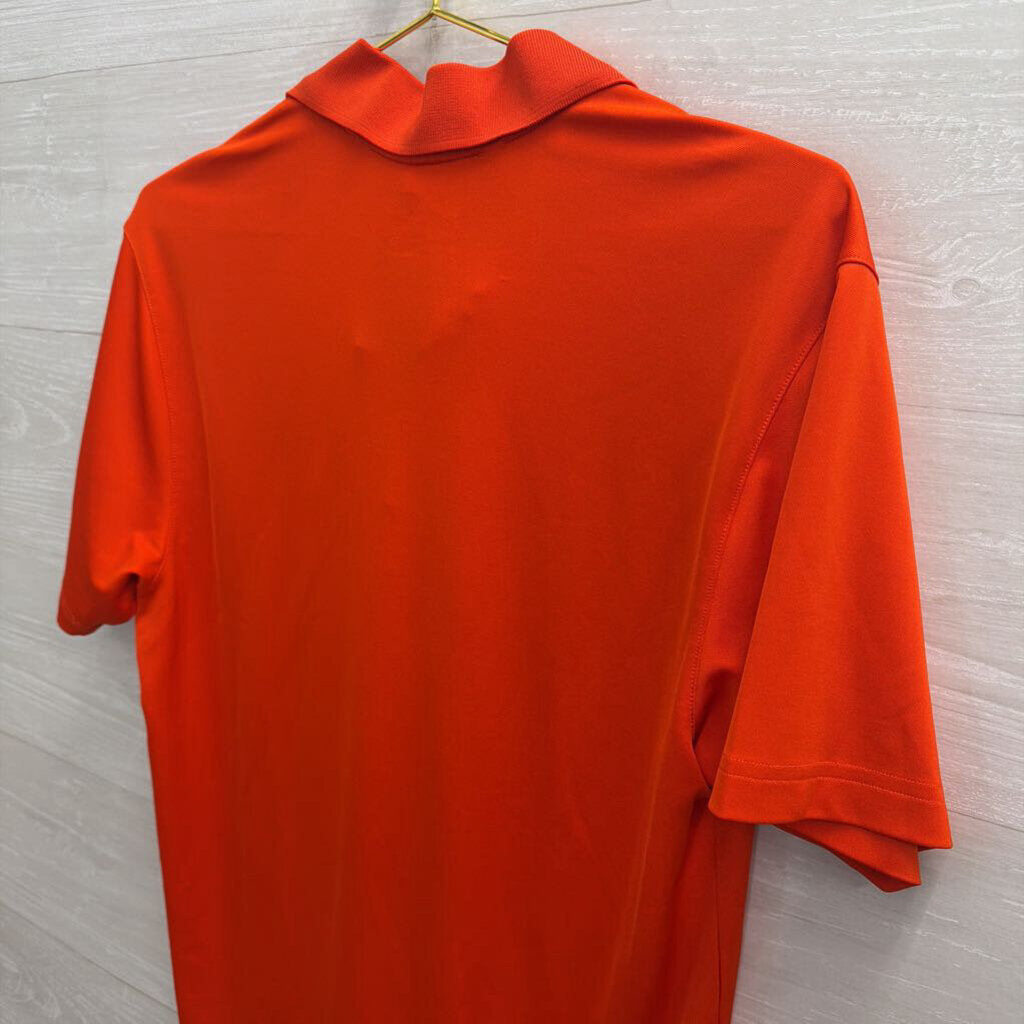 Under Armour Orange Virginia Cavaliers Short Sleeve Polo Top Small