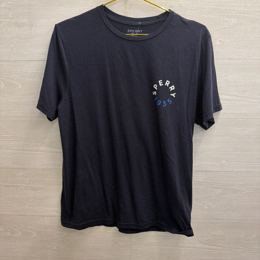 Sperry Navy Short Sleeve Graphic Tee Medium