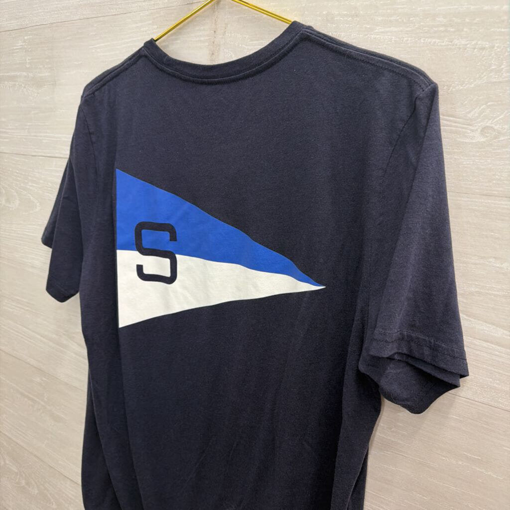 Sperry Navy Short Sleeve Graphic Tee Medium