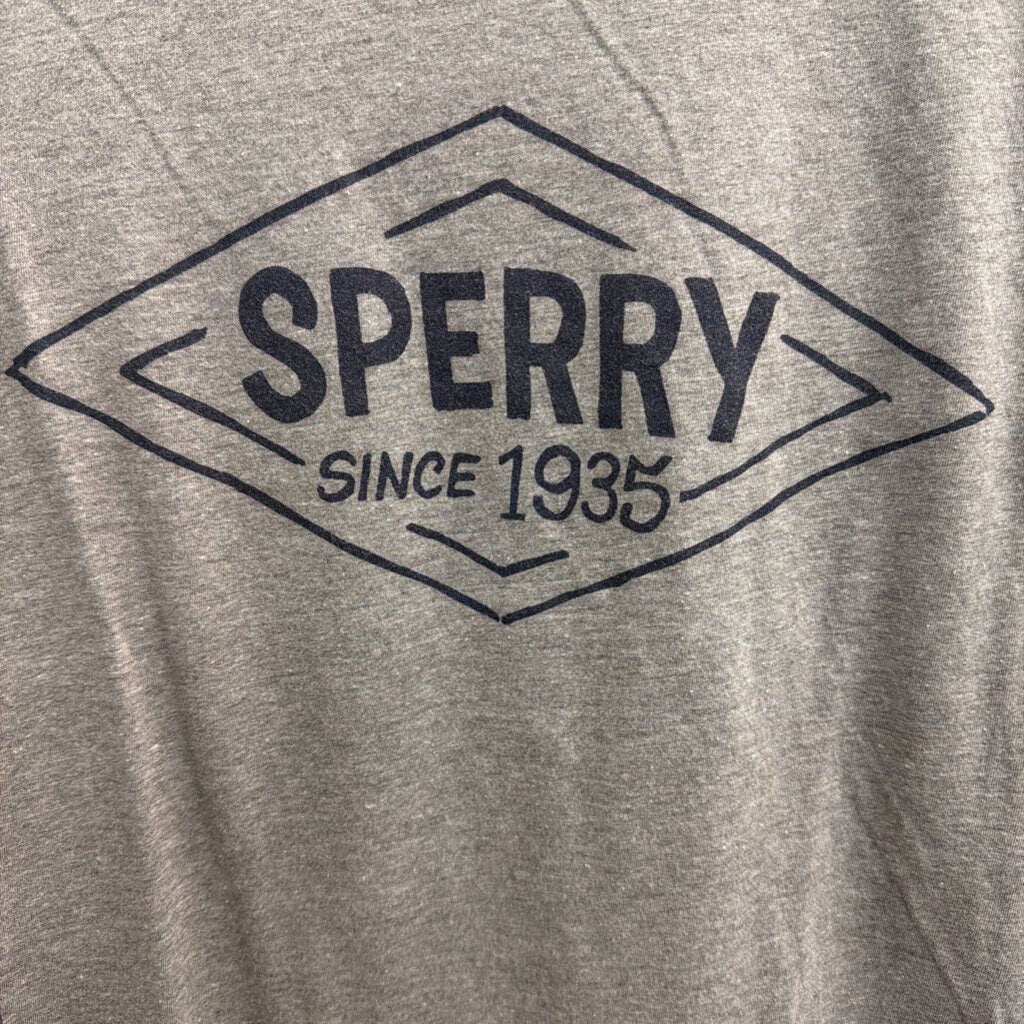 Sperry Grey Short Sleeve Graphic Tee Small