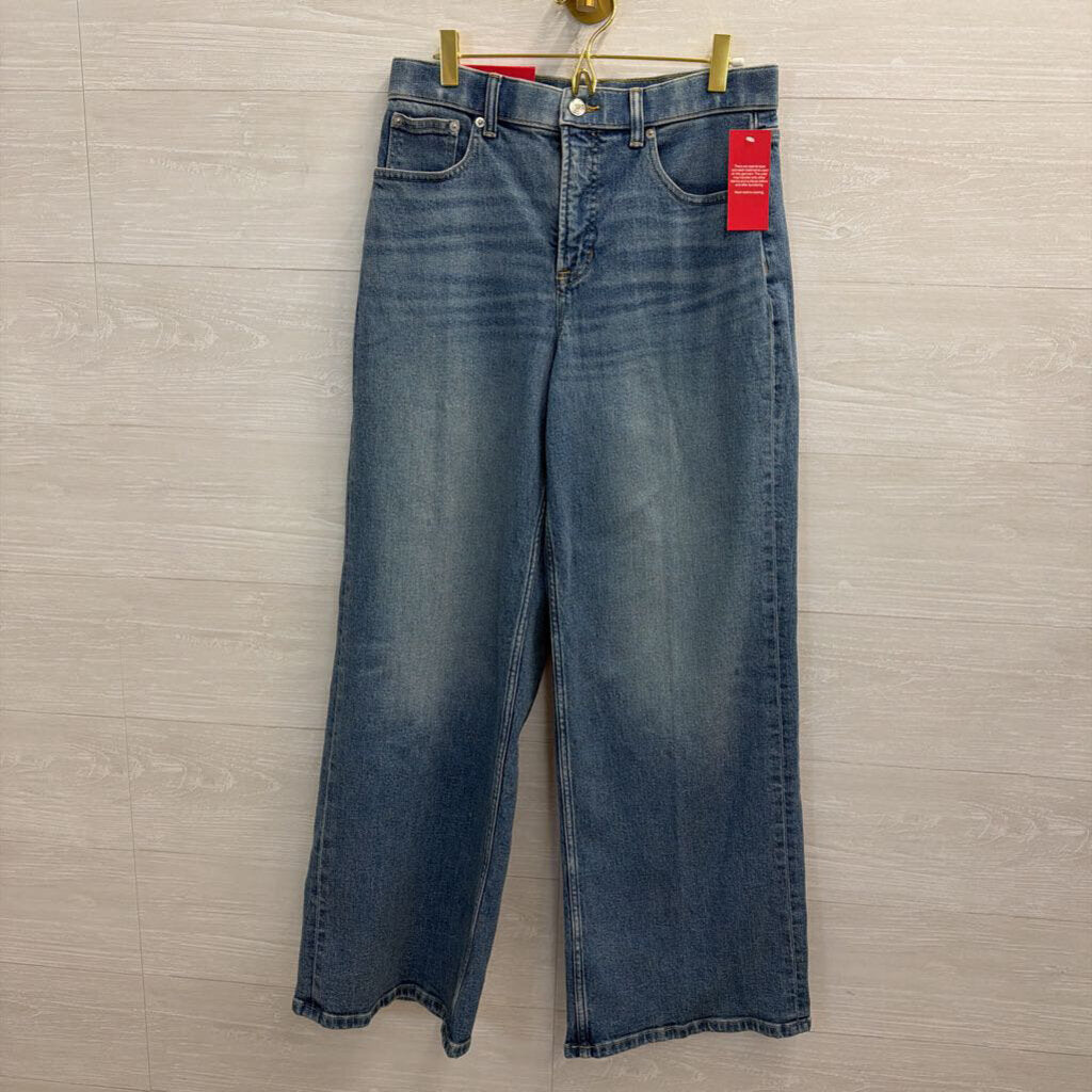 Spanx Medium Wash Authentic 360 Wide Leg Jeans Medium