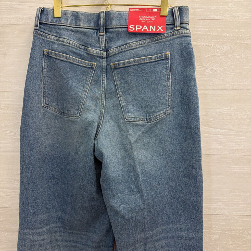 Spanx Medium Wash Authentic 360 Wide Leg Jeans Medium