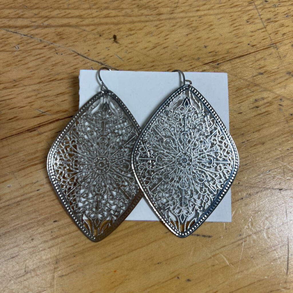 Silver Statement Drop Earrings