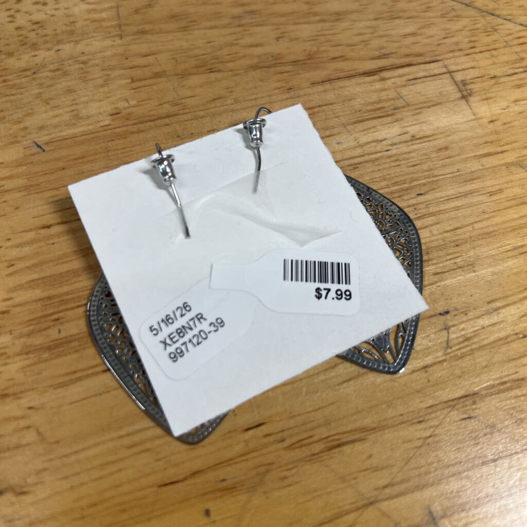 Silver Statement Drop Earrings