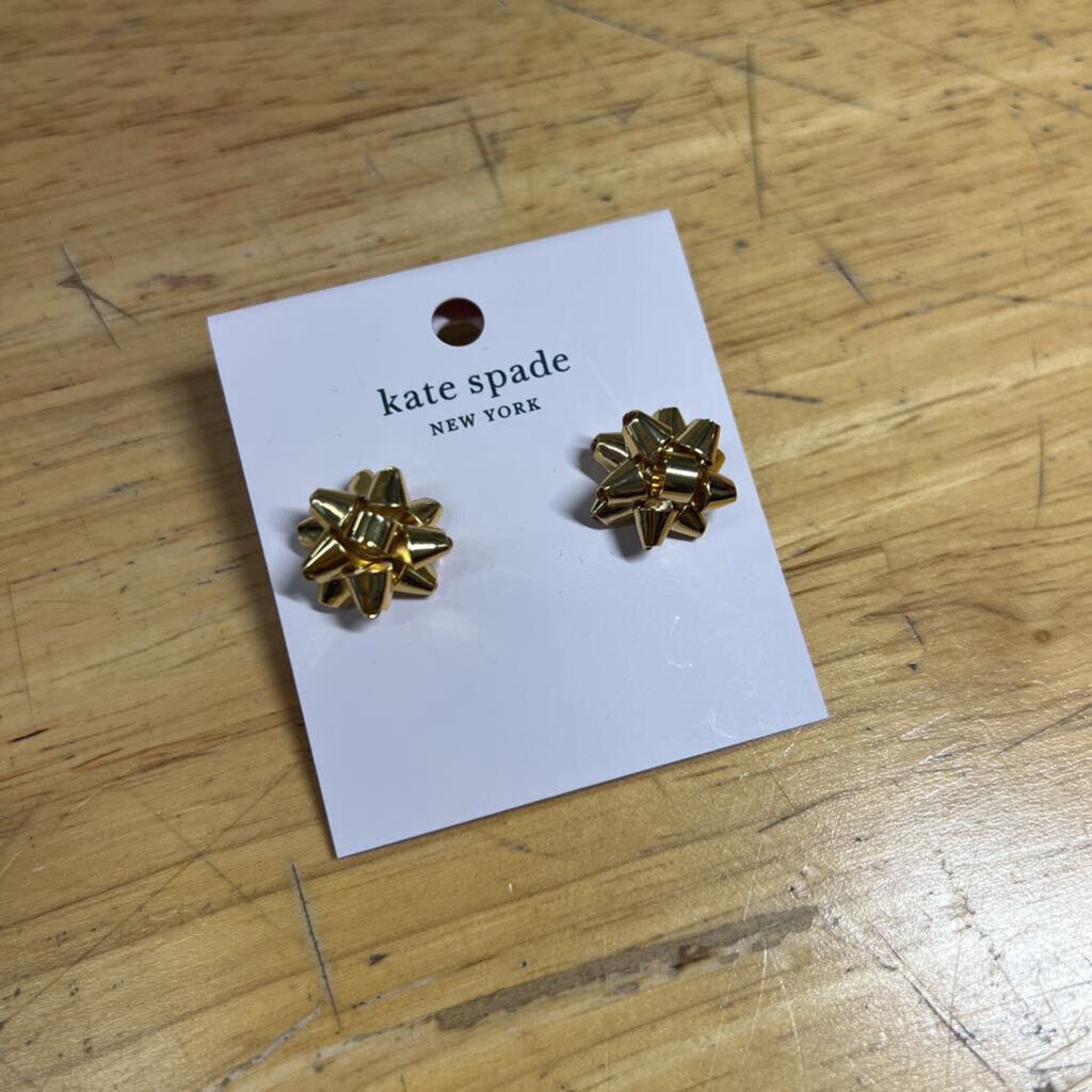 Kate Spade Gold Bow Stud Earrings
