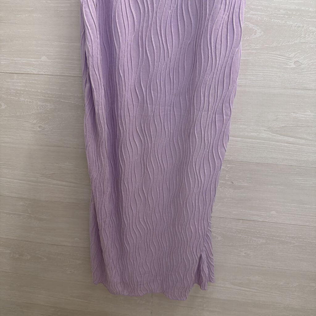 Purple Textured Maxi Dress Small
