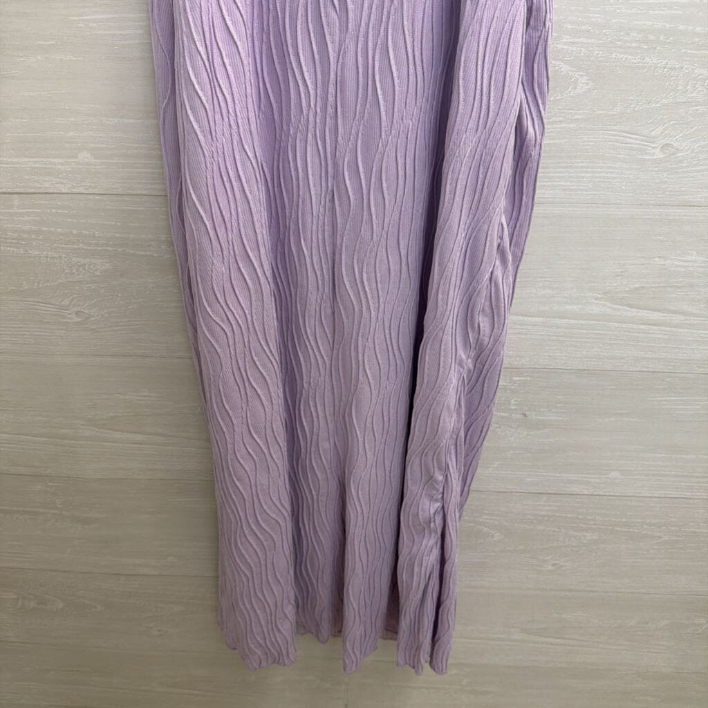 Purple Textured Maxi Dress Small