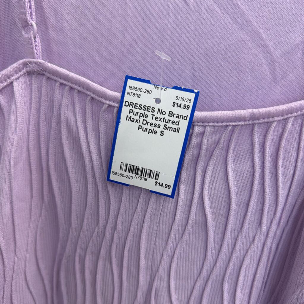 Purple Textured Maxi Dress Small