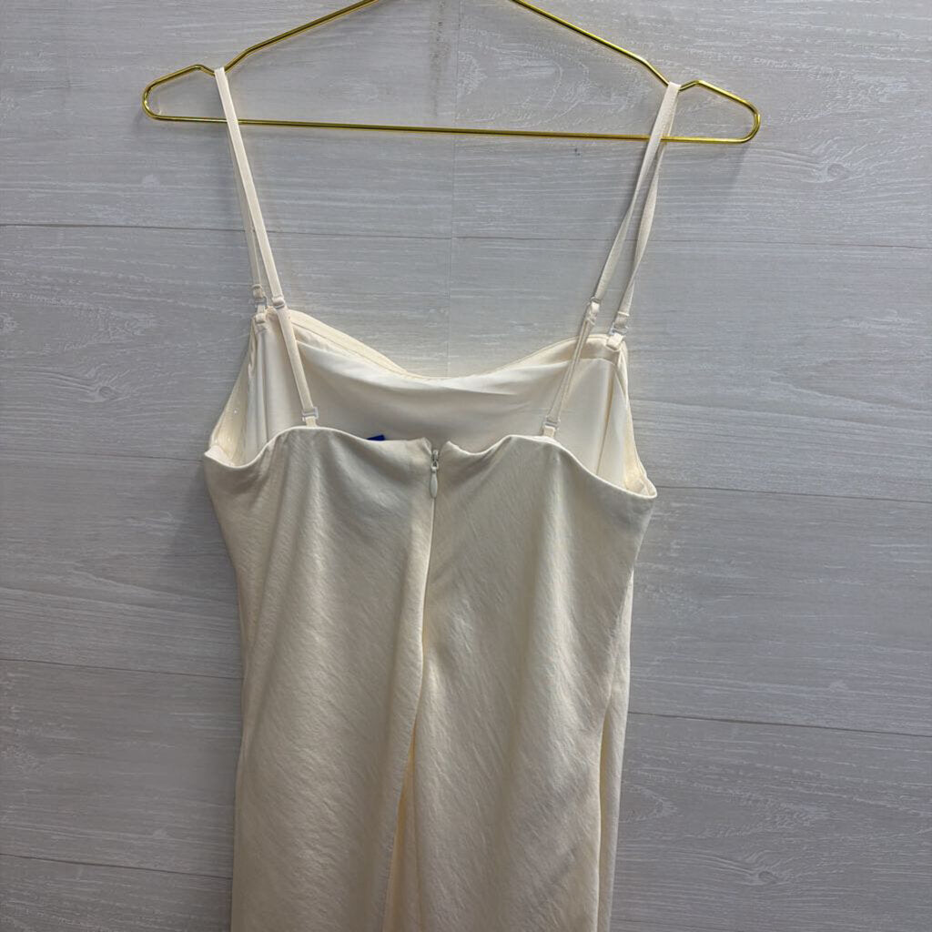 Abercrombie and Fitch Ivory Silky Maxi Dress Large Tall