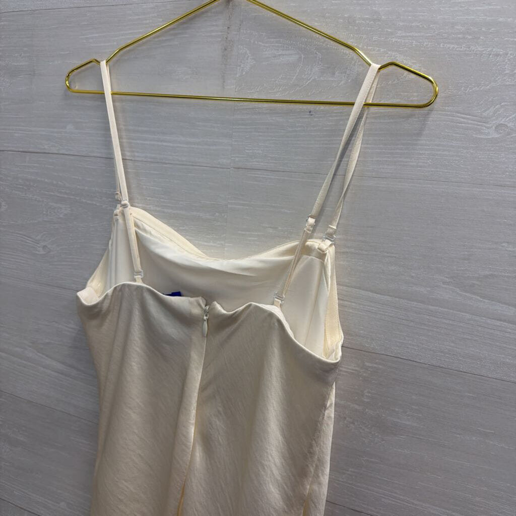 Abercrombie and Fitch Ivory Silky Maxi Dress Large Tall