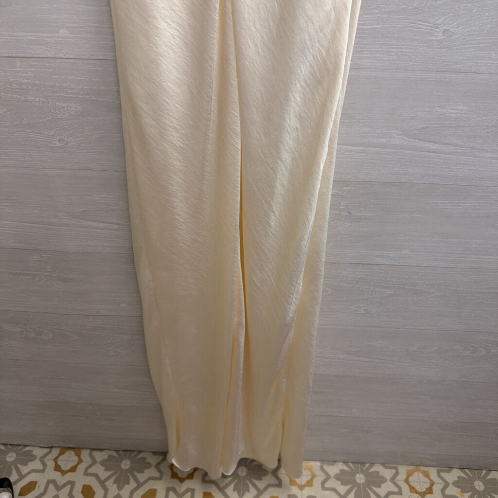 Abercrombie and Fitch Ivory Silky Maxi Dress Large Tall
