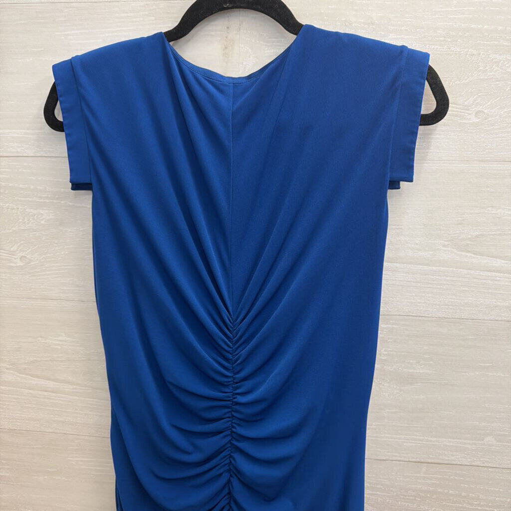 Laundry Blue Button Front Ruched Dress 6