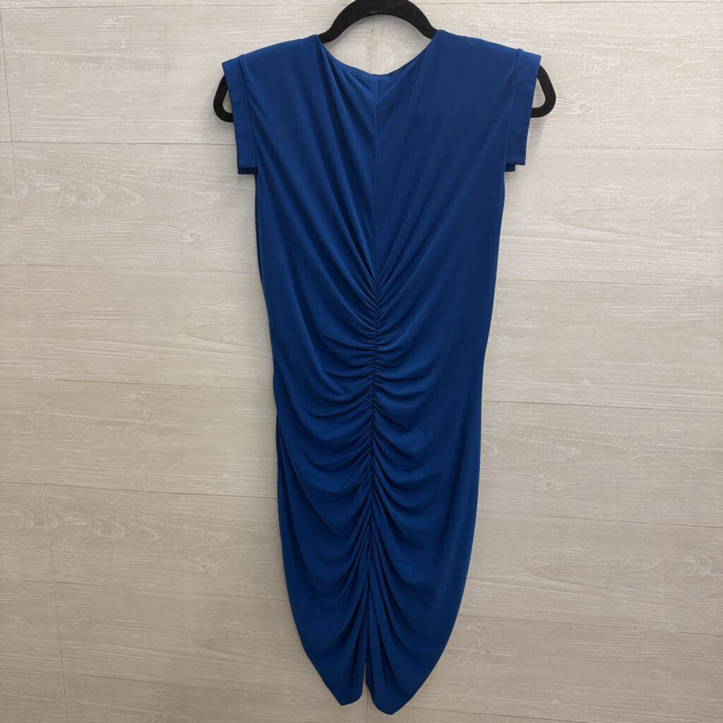 Laundry Blue Button Front Ruched Dress 6