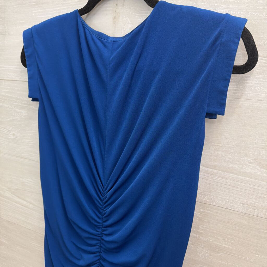 Laundry Blue Button Front Ruched Dress 6