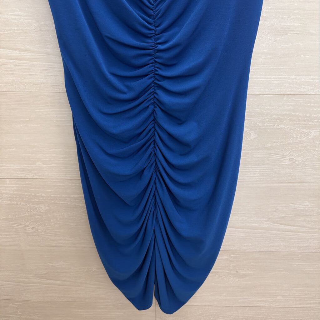 Laundry Blue Button Front Ruched Dress 6