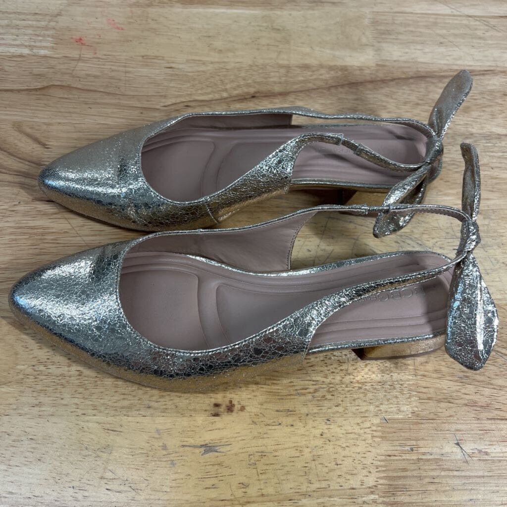 BCBG Metallic Gold Slingback Pumps 9.5
