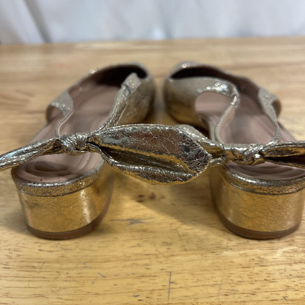 BCBG Metallic Gold Slingback Pumps 9.5