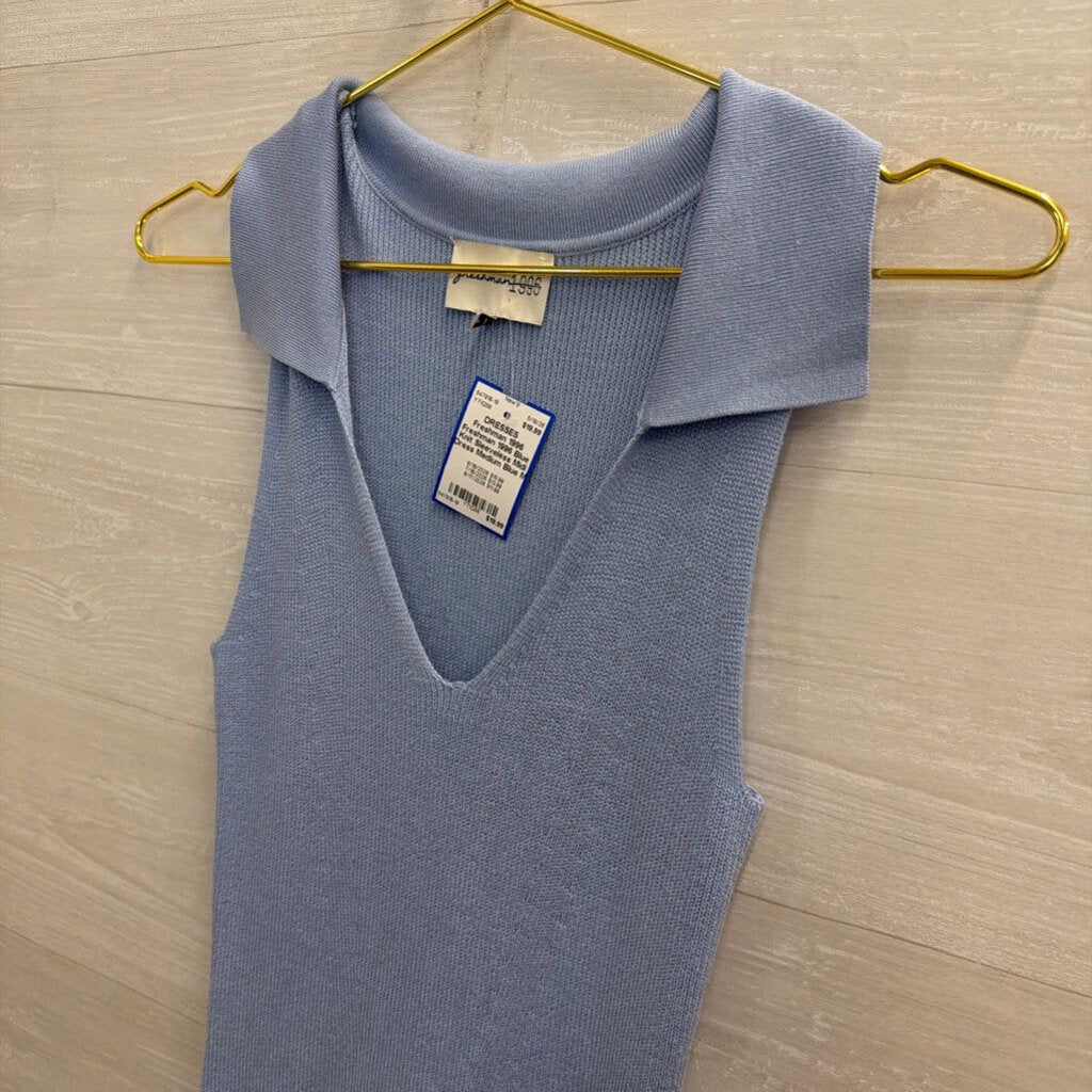 Freshman 1996 Blue Knit Sleeveless Midi Dress Medium