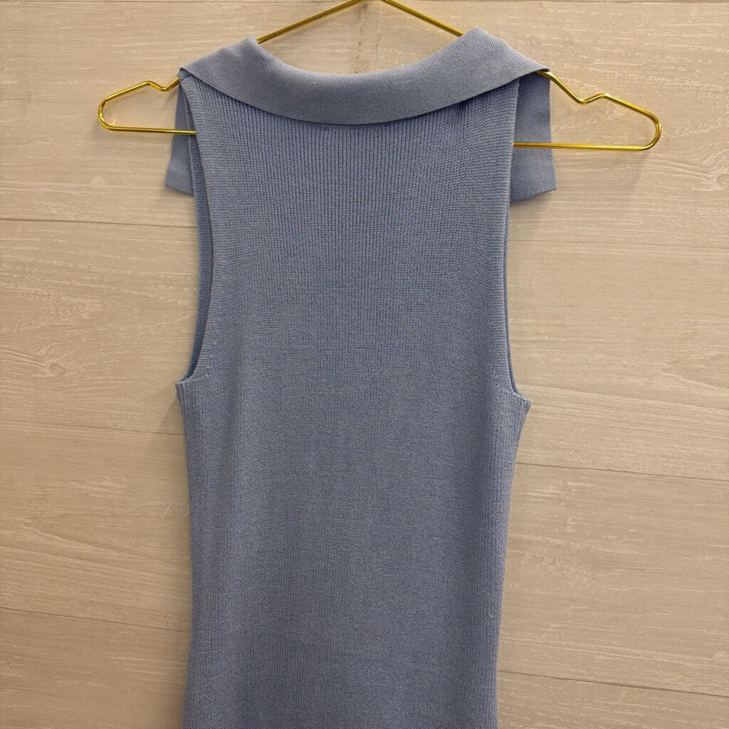 Freshman 1996 Blue Knit Sleeveless Midi Dress Medium