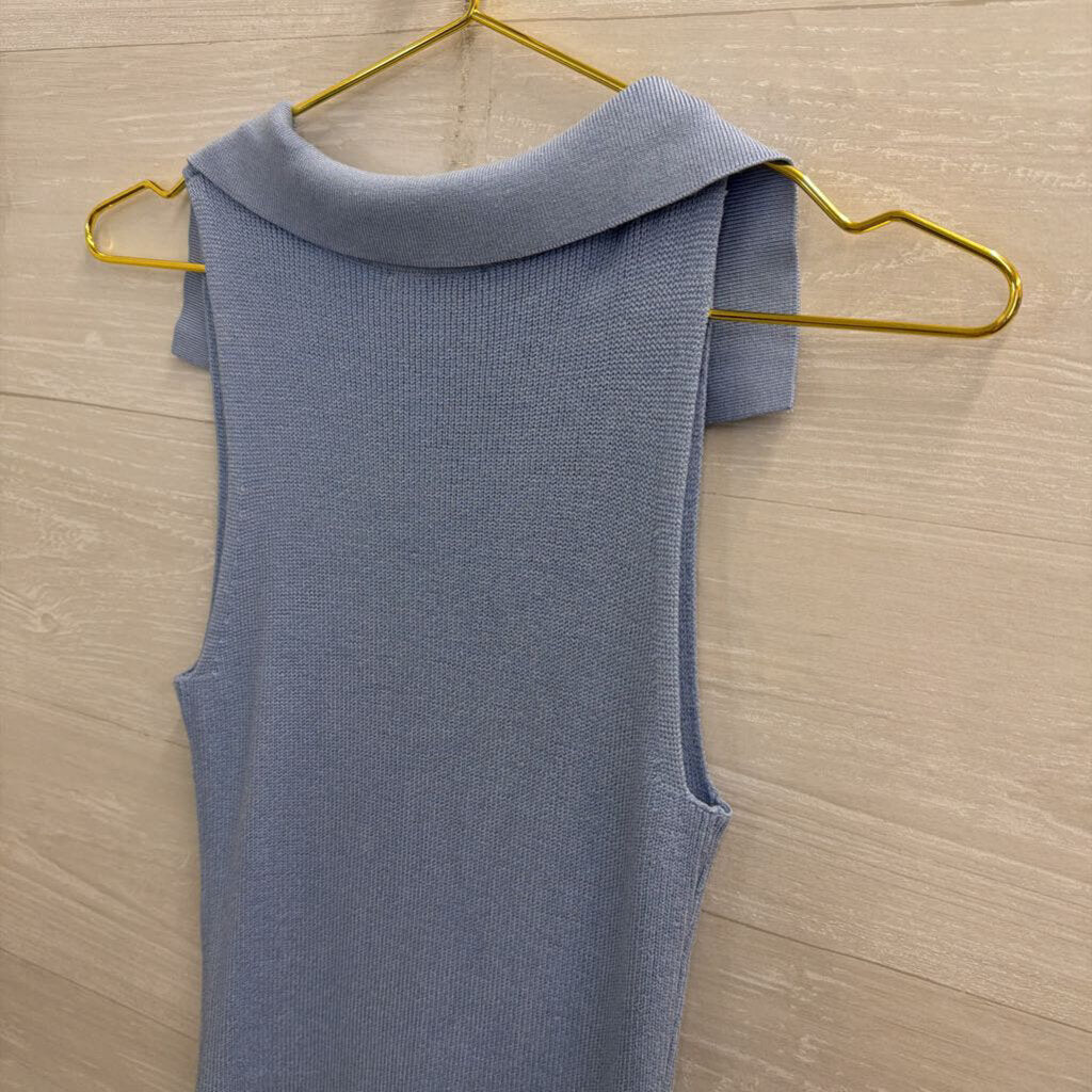 Freshman 1996 Blue Knit Sleeveless Midi Dress Medium