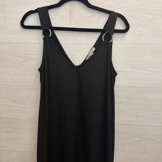 Green Envelope Black Ribbed Sleeveless Maxi Dress Small