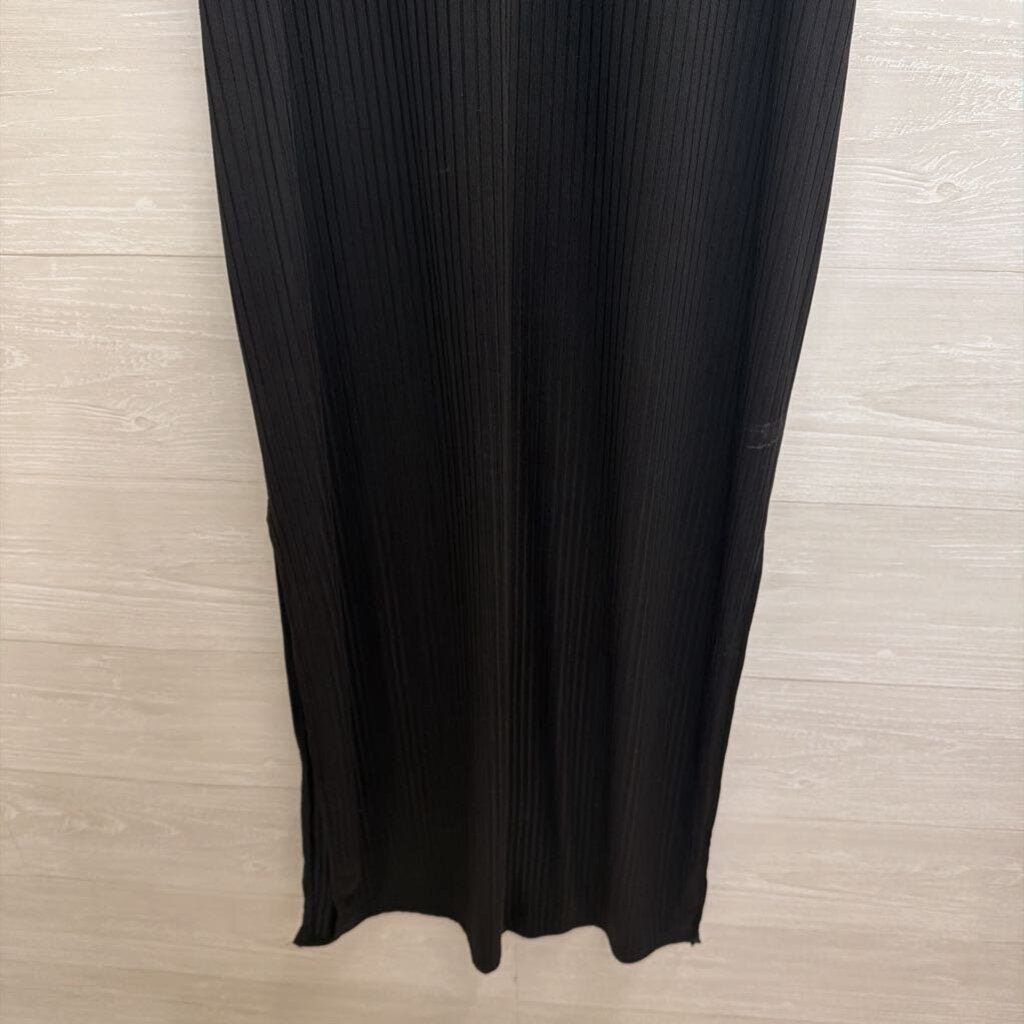 Green Envelope Black Ribbed Sleeveless Maxi Dress Small