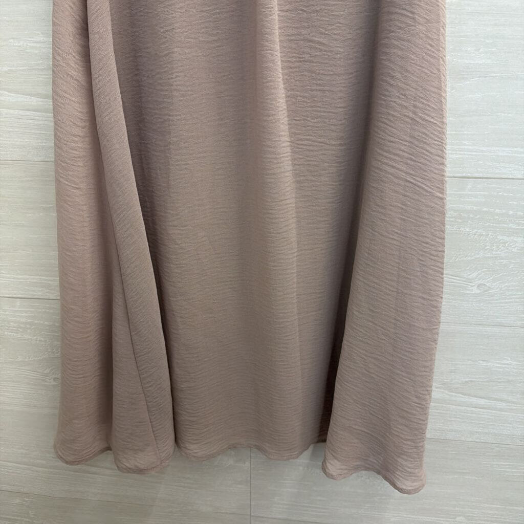 Fab'rik Beige High Neck Sleeveless Shift Dress Small