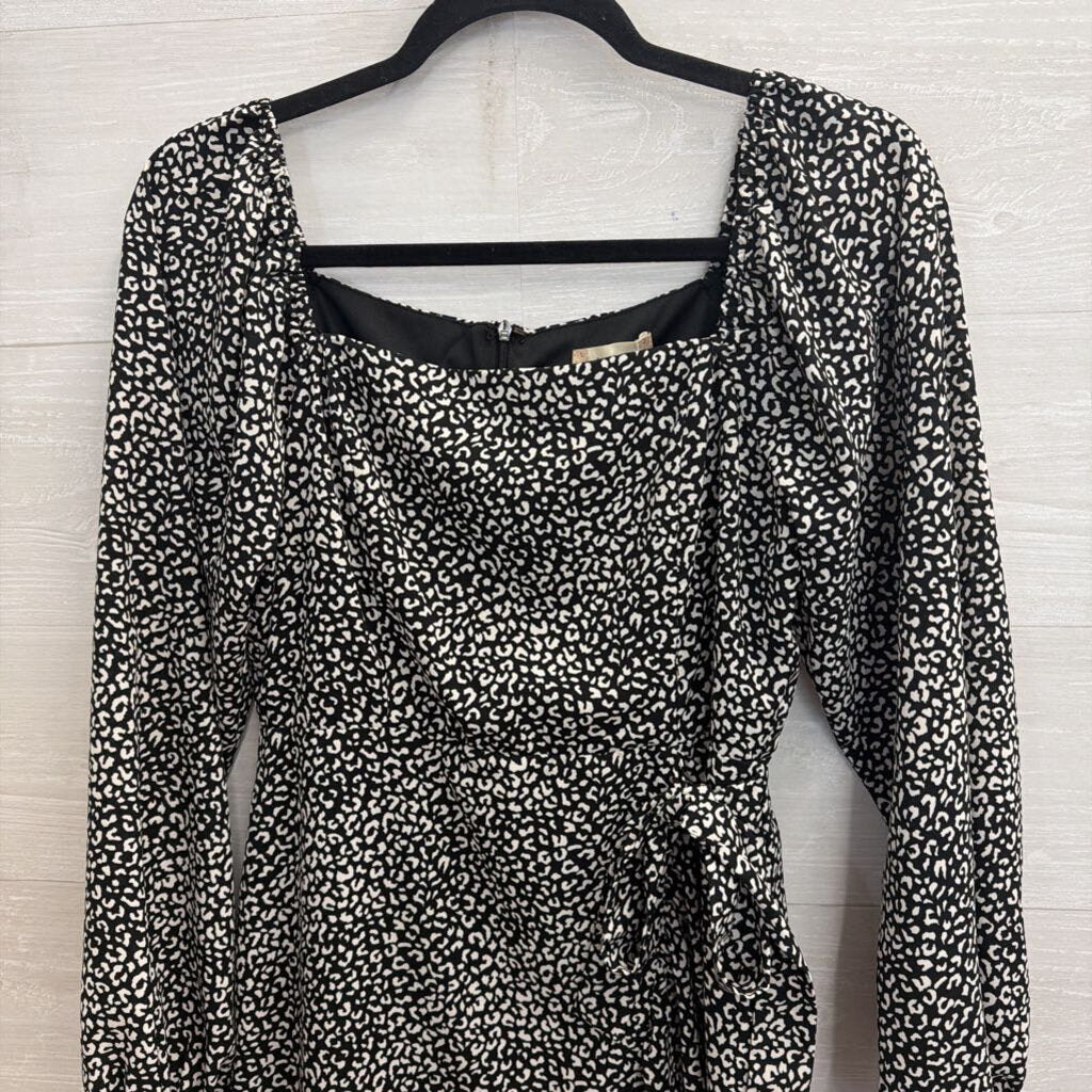 Altar'd State Black/ White Print Long Sleeve Dress Medium